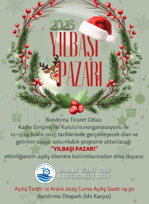 Bandırma Ticaret Odası Kadın Girişimciler Kurulu’ndan Yılbaşı Pazarı