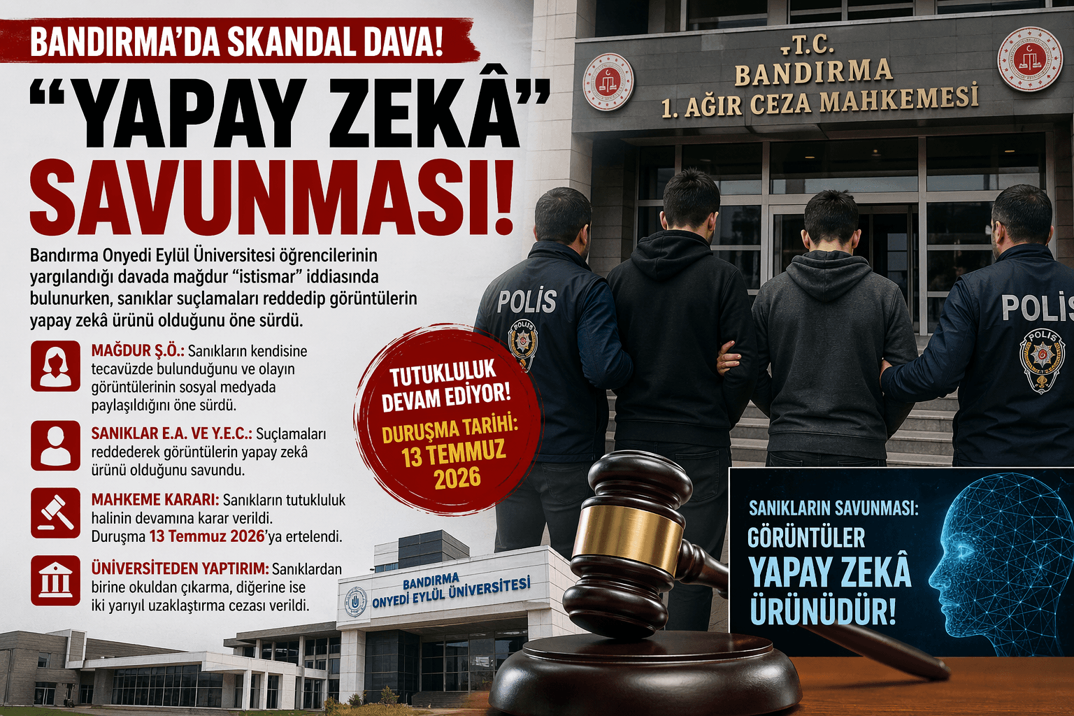 BANDIRMA’DA SKANDAL DAVA: “YAPAY ZEKÂ” SAVUNMASI!