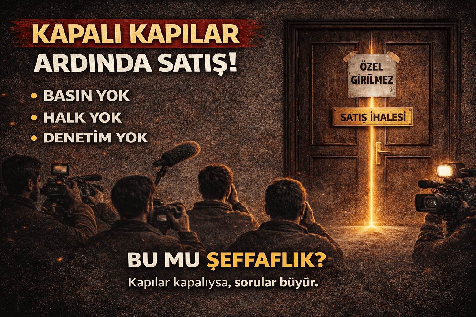 KAPALI KAPILAR ARDINDA SATIŞ!