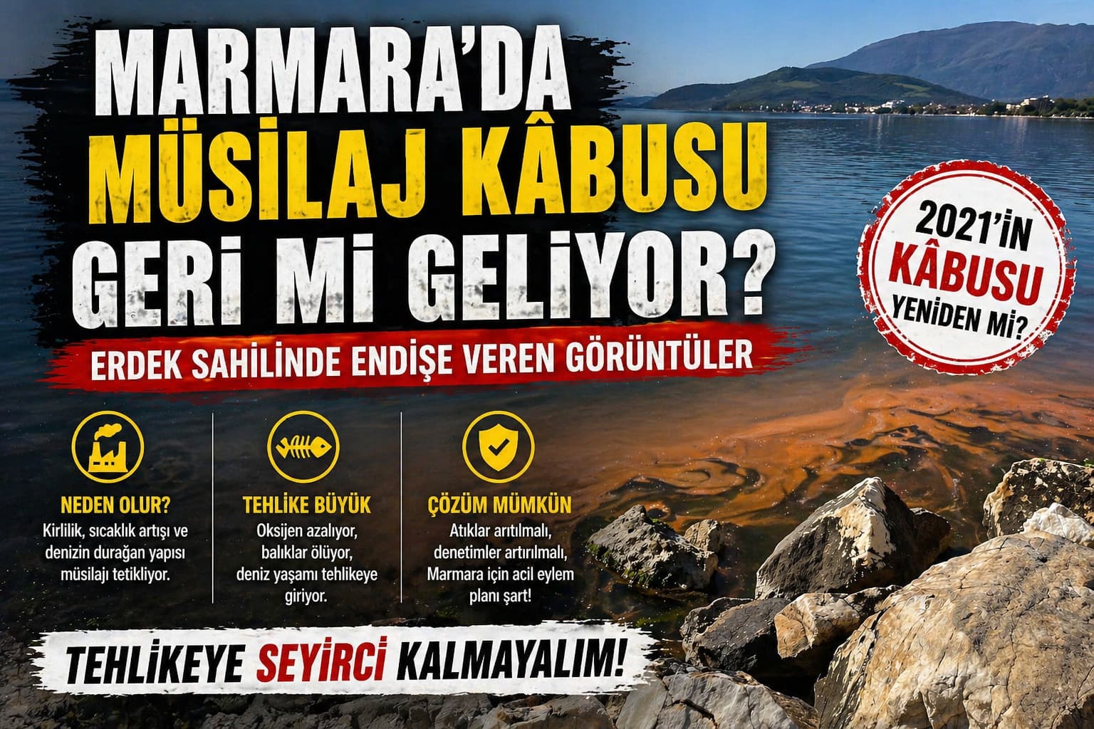MARMARA’DA MÜSİLAJ KABUSU GERİ Mİ GELİYOR?