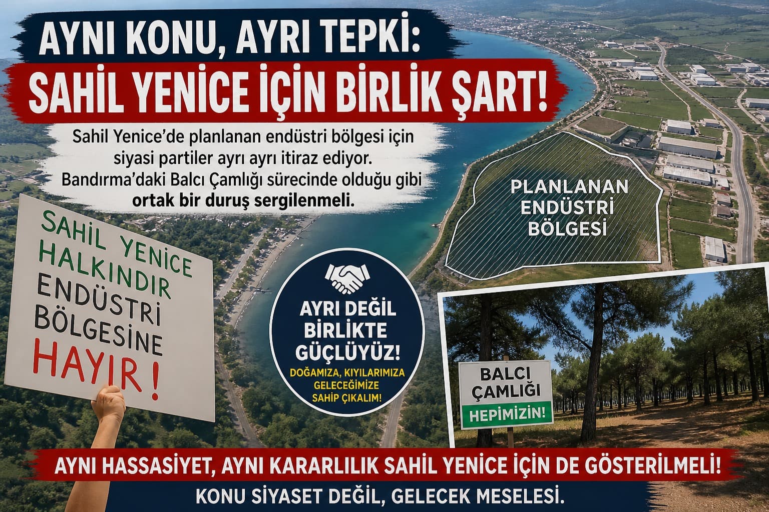AYNI KONU, AYRI TEPKİ: SAHİL YENİCE İÇİN BİRLİK ŞART!