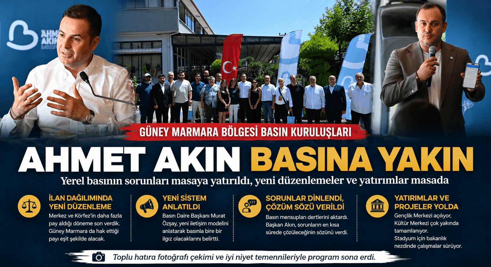 AHMET AKIN BASINA YAKIN: "YEREL BASINI GÜÇLENDİRECEĞİZ"