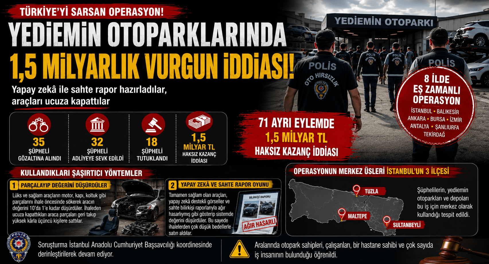 YEDİEMİN OTOPARKLARINDA 1,5 MİLYARLIK VURGUN İDDİASI