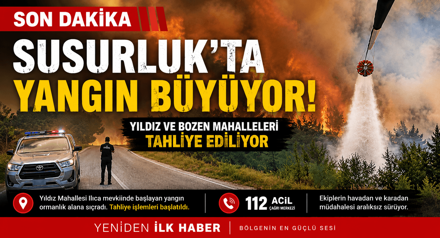 Susurluk'ta Yangın Büyüyor: İki Mahalle Tahliye Ediliyor, Yüzlerce Personel Seferber Oldu