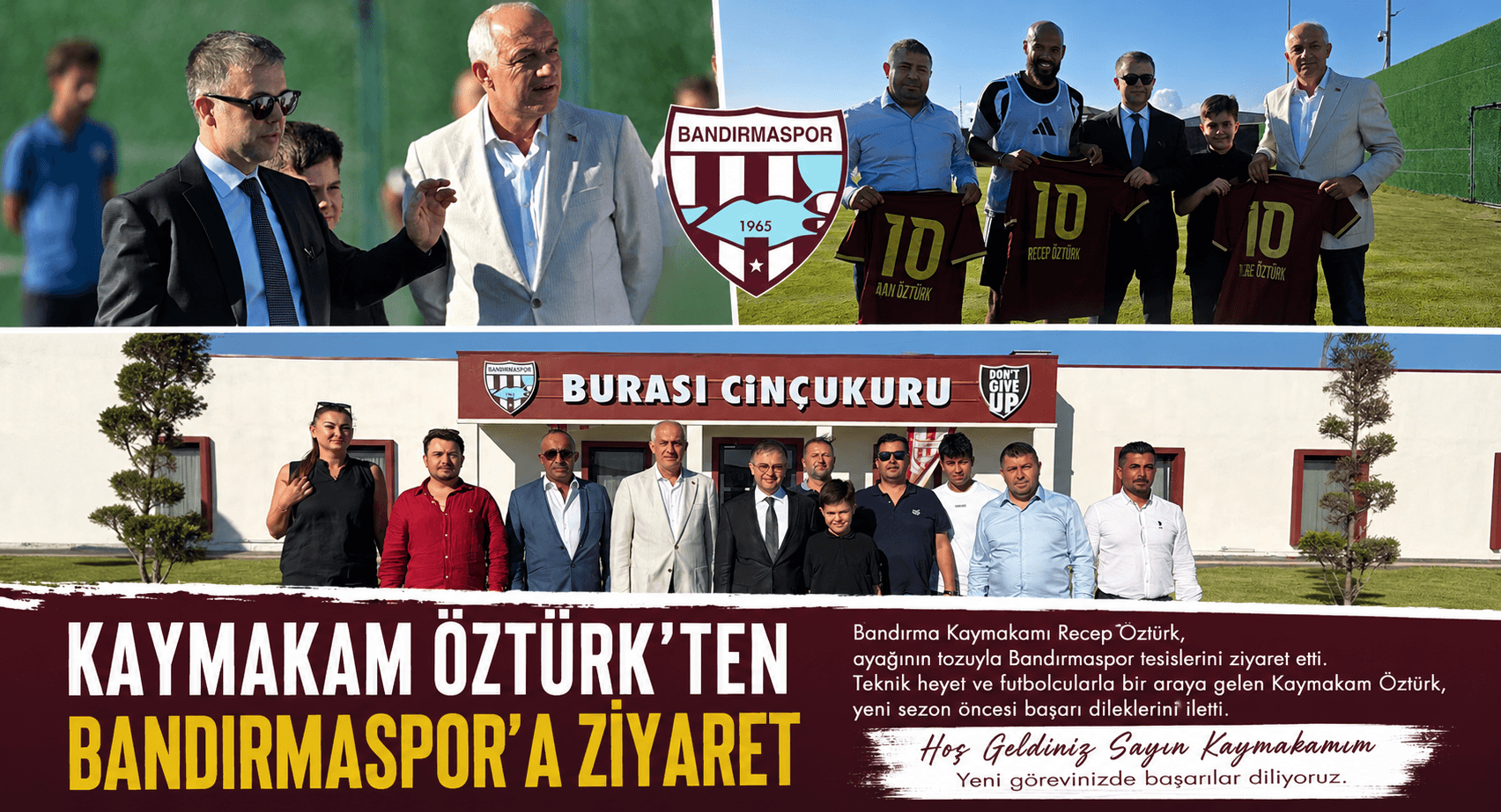 Bandırma Kaymakamı Recep Öztürk'ten Ayağının Tozuyla Bandırmaspor Ziyareti