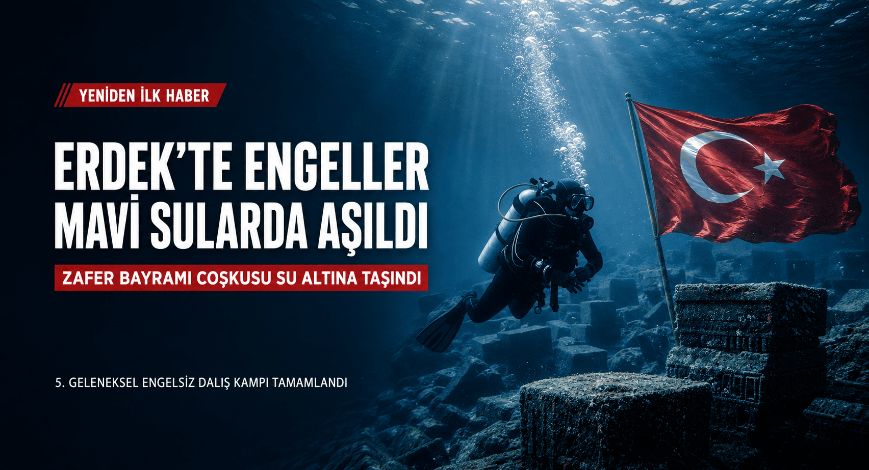 ERDEK’TE ENGELLER MAVİ SULARDA AŞILDI!