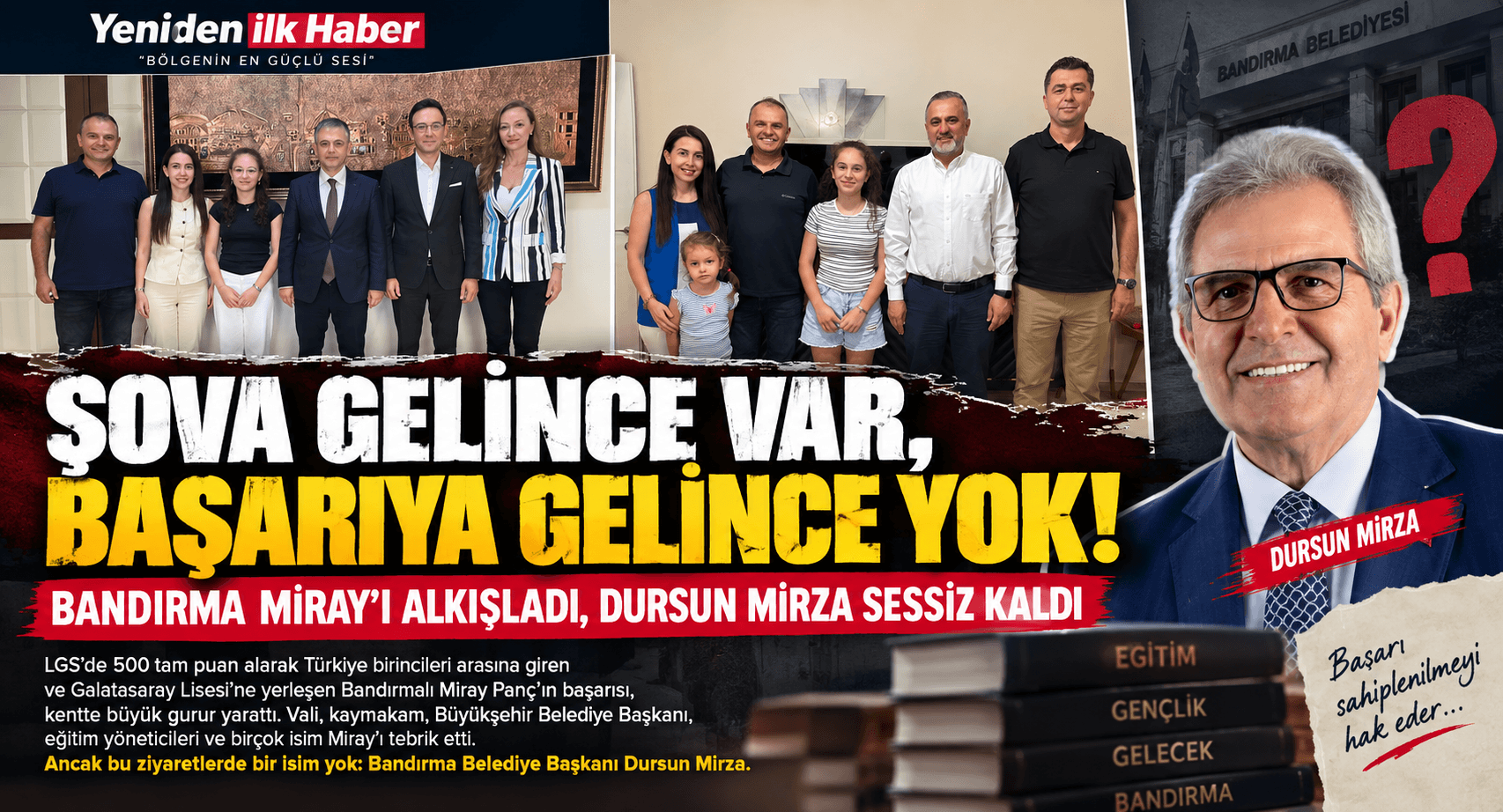 ŞOVA GELİNCE VAR, BAŞARIYA GELİNCE YOK!