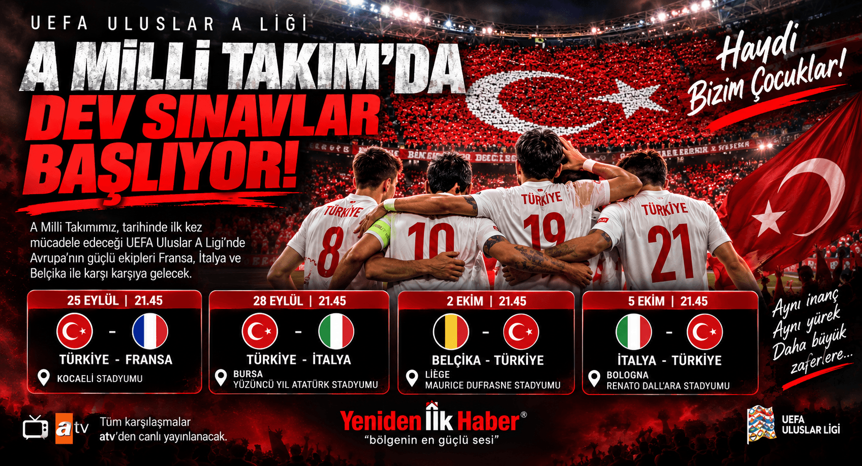 A MİLLİ TAKIM’DA DEV SINAVLAR BAŞLIYOR: İLK RAKİP FRANSA